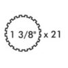PTO Gaffel (snaplås) (Krydsmål: 22 x 54.8mm) Størrelse: 1-3/8''-21 Not