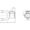 PTO Gaffel (bolt) (Krydsmål: 27 x 74.5mm) Hul Ø30mm, Notstørrelse: 8mm.