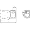PTO Gaffel (snaplås) (Krydsmål: 30.2 x 79.4mm) Størrelse: 1-3/4''-20 Not