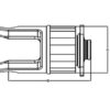 PTO Friløbskobling (Krydsmål: 27 x 74.5mm) Størrelse: 1-3/8''-6 Not