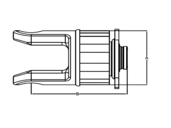 PTO Friløbskobling (Krydsmål: 27 x 74.5mm) Størrelse: 1-3/8''-6 Not