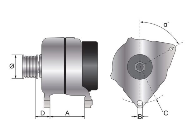 Generator (Mahle) - 14V, 33 A