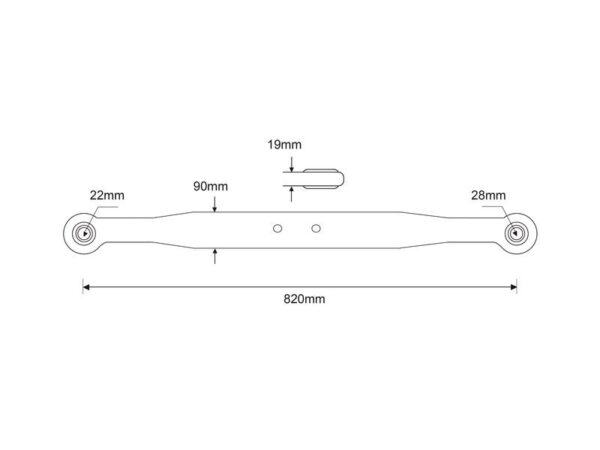 Liftarm - Kugle Ø 22mm - Kugle Ø 28mm - Højre/Venstre