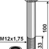 Bolt M12x1,75x100 m. låsemøtrik