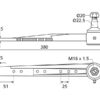 Kugleled Knivhoved, Længde: 376mm Passer til: AH21346