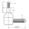 Styrekugle, Længde: 95mm