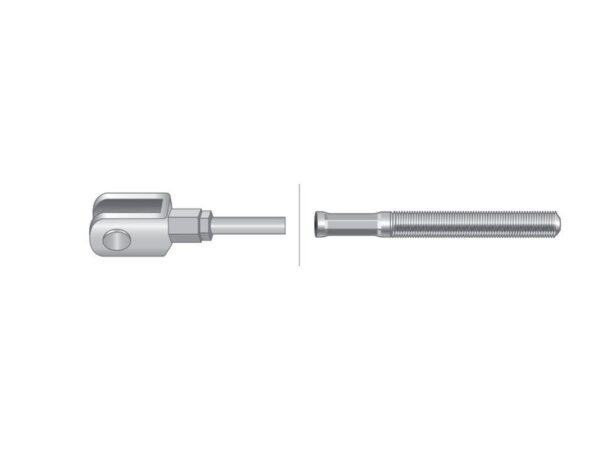 Kabel Bremse - Længde: 730mm, Udvendig kabellængde mm: 430mm.