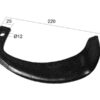 Kniv Buet Venstre. Bredde: 25mm, Højde: 220mm, Hul Ø: 12mm. Passer til Yanmar