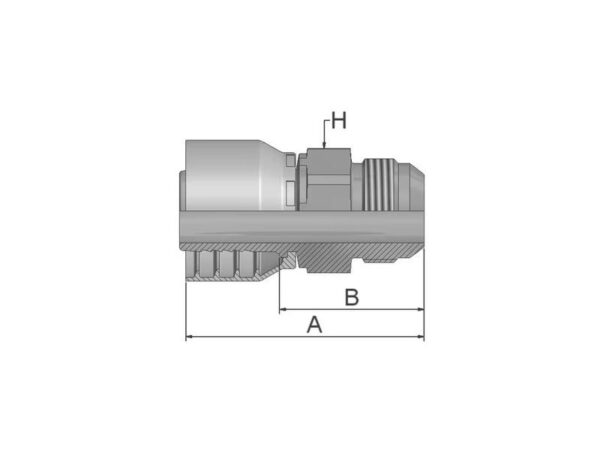 Parker JIC 37° Preskobling 5/8'' x 1-1/16'' - 12TPI Han Lige