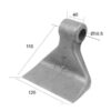 Slagle (Hammer), Topbredde mm: 40mm, Nederste bredde mm: 120mm, Hul Ø: 18.5mm, Radius 110mm - Passer til Alpego, Omarv Passer til: CL00325