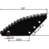 Kniv Fodervogn 526mm x 245mm x 6mm Passer til Abbey, Anderson, DTech, Peecon, Unifeed Passer til: 9805123