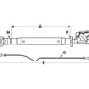 Topstang HD (mekanisk) (Kat.2/3 (Ø25/32mm)) Kugle og Krog, M36 x 3, Min. længde: 610mm.