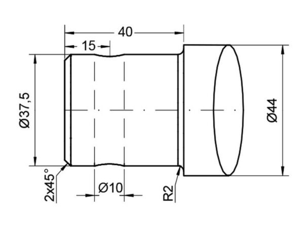 Frontlæssetand - Lige 1060mm, (Stjerne) Passer til: 2138