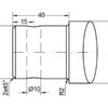 Frontlæssetand - Lige 960mm, (Stjerne) Passer til: 2137