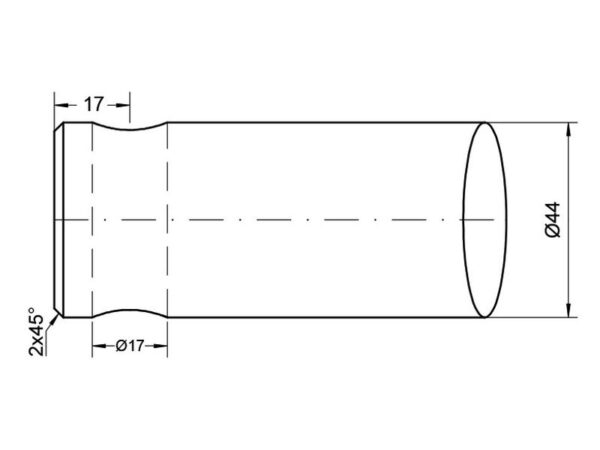 Frontlæssetand - Lige 1250mm, (Firkantet) Passer til: DF050