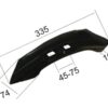 Spids (selvslibende) 335x75x10mm Hulafstand 45/75mm