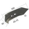 Spids (selvslibende) 390x90x10mm Hulafstand 45/75mm