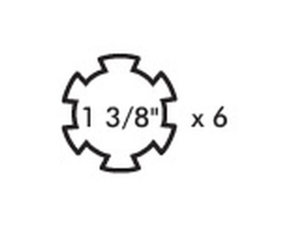 PTO Gaffel (bolt) (Krydsmål: 22 x 54.8mm) Størrelse: 1-3/8-6 Not
