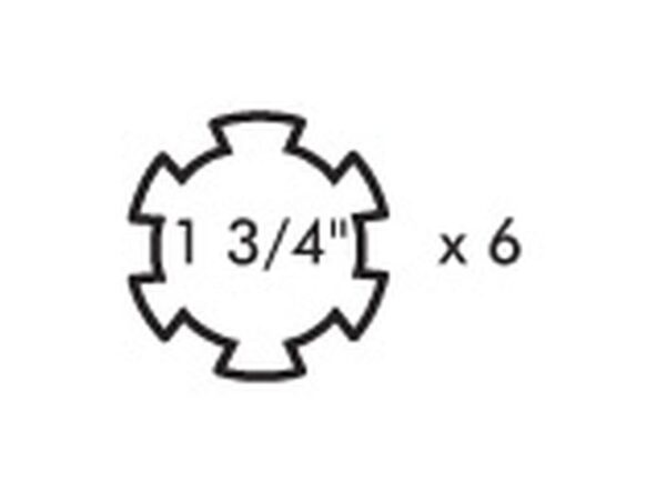PTO Gaffel (snaplås) (Krydsmål: 41 x 108mm) Størrelse: 1-3/4''-6 Not