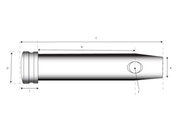 Topstangsbolt 19x92mm Kat. 1 (Ø19mm)