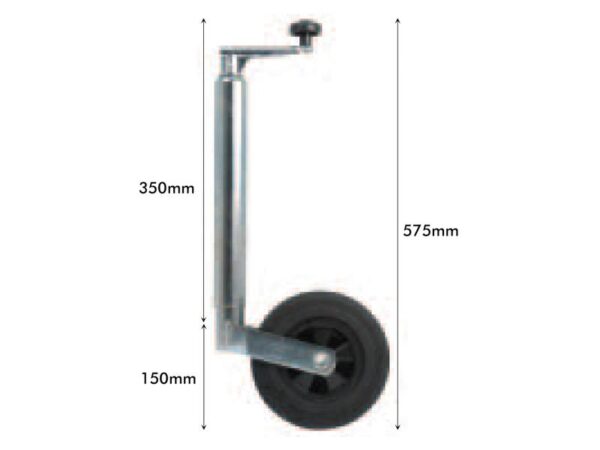 Støttehjul Ø200mm 100kg