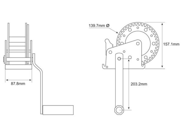 Trailerspil 653Kg / 1400lbs