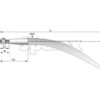 Frontlæssetand - Buet 600mm, Gevind: M20 x 1.50 (Firkantet) Passer til: KK221191