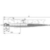 Frontlæssetand - Lige 680mm, Gevind: M20 x 1.50 (Firkantet) Passer til: KK221193