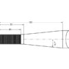 Frontlæssetand - Lige 680mm, Gevind: M20 x 1.50 (Firkantet) Passer til: KK221193