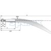 Frontlæssetand - Buet 680mm, Gevind: M20 x 1.50 (Firkantet) Passer til: KK221194