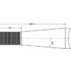 Frontlæssetand - Lige 810mm, Gevind: M28 x 1.50 (Firkantet) Passer til: KK241160
