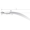 Frontlæssetand - Buet 760mm, Gevind: M22 x 1.50 (Firkantet) Passer til: Z001-08