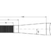 Frontlæssetand - Forkrøppet 810mm, Gevind: M22 x 1.50 (Stjerne) Passer til: 120342