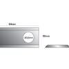 Kniv - Snoet, skarpe topkanter, parallel - 92 x 50x4mm - Hul Ø20.5mm - Venstre - Passer til JF, Stoll Passer til: 1380-0002