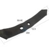 Spids (vendbar) 350x50x10mm Hulafstand 55/60mm