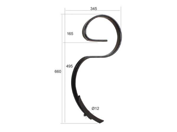 Harvetand 45x12x700mm