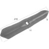 Spids (vendbar) 210x40x6mm Passer til: 01152241