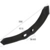 Spids (vendbar) 350x40x13mm Hulafstand 55/60mm Passer til: 1280526