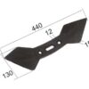 Spids (vendbar) 440x130x20mm Hulafstand 45/75mm