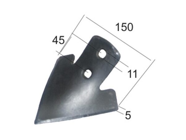 Skær 150x5mm - Hulafstand 45mm