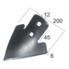 Skær 200x6mm - Hulafstand 45mm