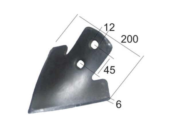 Skær 200x6mm - Hulafstand 45mm