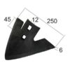 Skær 250x6mm - Hulafstand 45mm