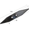 Spids (vendbar) 254x45x8mm Hulafstand 42mm Passer til: N506
