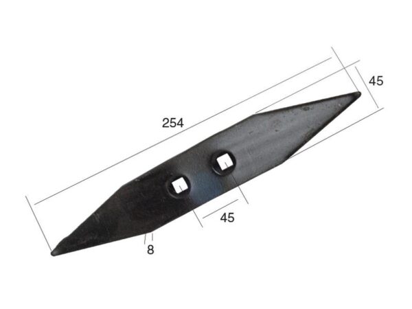 Spids (vendbar) 254x45x8mm Hulafstand 42mm Passer til: N506