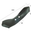 Spids (vendbar) 295x65x8mm Hulafstand 45mm Passer til: 05000504