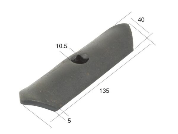 Spids (vendbar) 135x40x5mm Passer til: 01200229