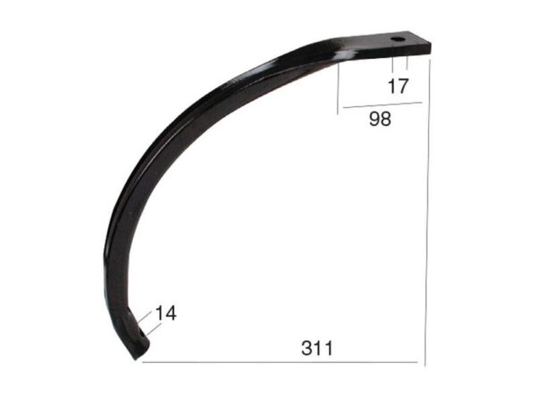 Harvetand u/spids 500x50x13mm Passer til: 05000128