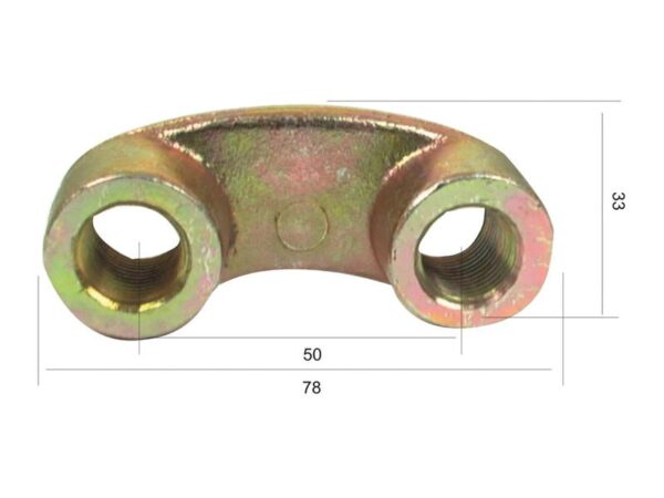 Beslag M16 x 1.50. Hulafstand: 50mm. Passer til: 38100218