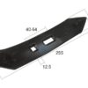 Spids (vendbar) 255x50x8mm Hulafstand 40/54mm Passer til: 646733M2